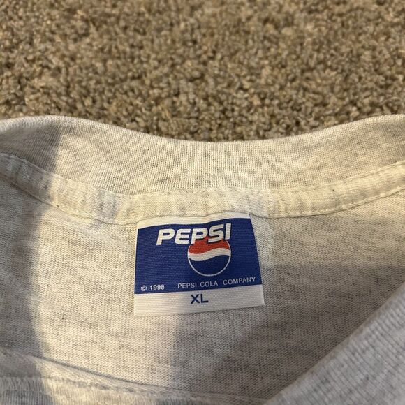 Vintage 90s Pepsi Cola Promo Single Stitch Logo T Shirt Size XL Gray New - Picture 5 of 7
